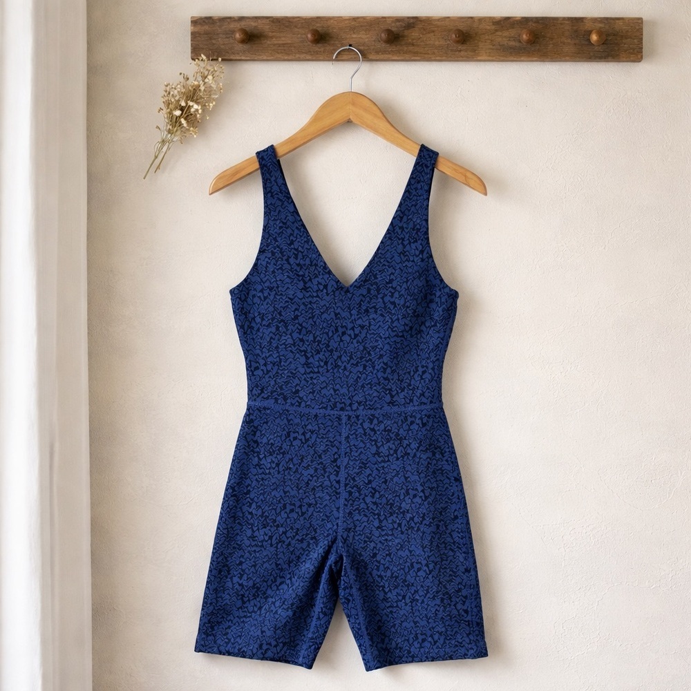 Zella Renew Print Biker Shorts Activewear Bodysuit